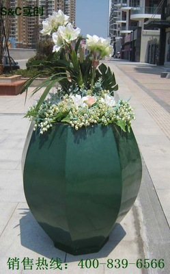 厂家供应 优质玻璃钢花缸 玻璃钢花盆花钵 景观花盆 定做生产