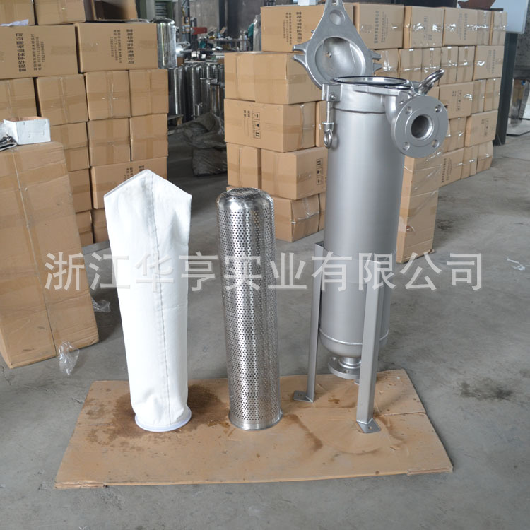 不锈钢顶入式袋式过滤器 布袋过滤器 表面喷砂