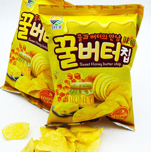 韩国进口休闲零食食品 九日蜂蜜黄油薯片60g 整箱20包 批发新品