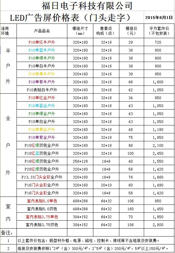 p10单红半户外门头led显示屏/高亮广告屏/成品屏定制走字屏加工