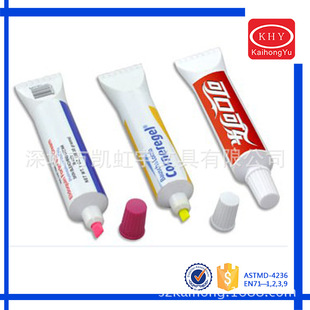 热销牙膏荧光笔 礼品荧光笔 广告荧光笔 多用途荧光笔环保过测试