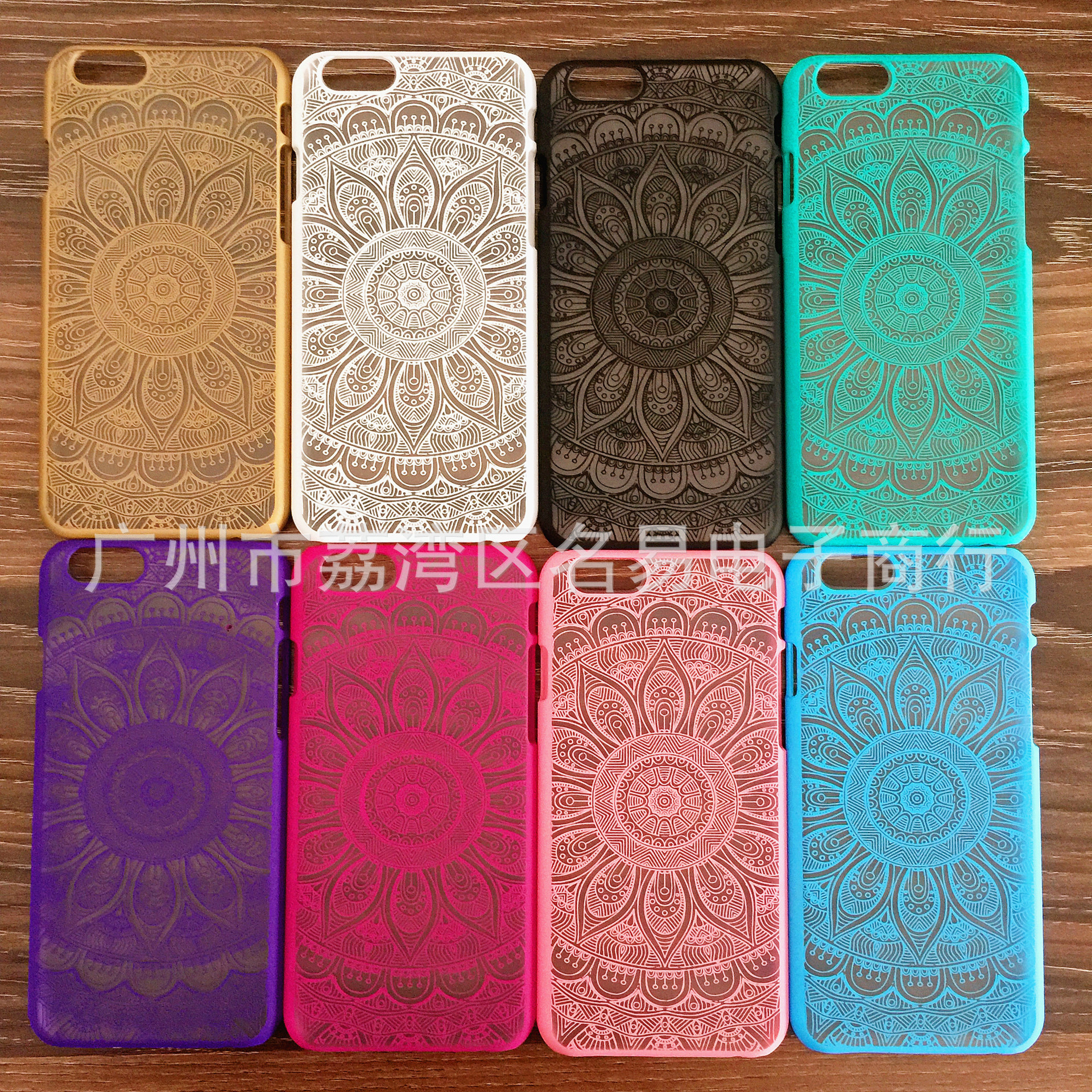 雕花镂空图腾花纹iphone6手机壳 磨砂蕾丝手机保护套 复古手机壳