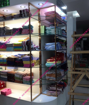 精品家居服展示柜 简易毛巾格子铺货架 家纺烤漆展柜 做工精细