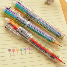 P-0115 nhà máy trực tiếp ép nhựa bút dầu bán buôn bút quà tặng bút màu 6 màu bút bi Bút bi