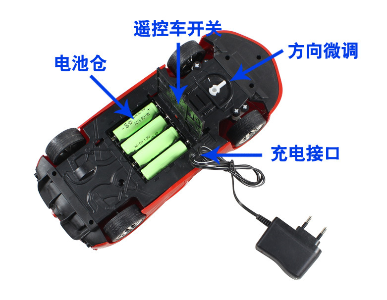 新款1:16超大充电遥控车仿真模法拉利重力感应方向盘厂家直销