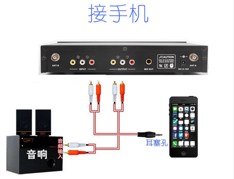 小米电视无线麦克风电脑k歌话筒一拖二卡拉ok家庭用机顶盒手机ktv