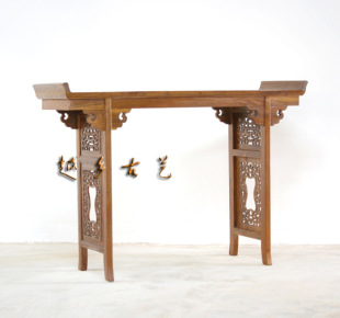 榆木条案台条几雕花实木神台供桌佛桌香案桌中式古典玄关台