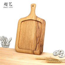 Siêu nghệ thuật ngoại thương nguyên bản duy nhất gỗ cắt trái cây và rau bánh mì với khay bánh mì bằng gỗ có rãnh Thớt cán pin