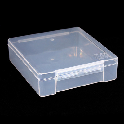 厂家供应高质量透明塑料盒pp连体翻盖塑胶料包装盒子