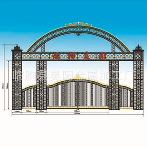 直销庭院大门双开门 欧式铁艺大门小区大门豪华别墅