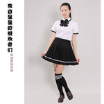 来自星星的继承者们同款 英伦学院派中学生女短袖白衬衫校服班服