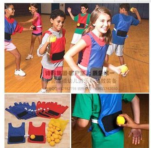 幼儿园小中大班游戏用品 儿童成人粘球衣游戏 粘贴球背心魔术衣