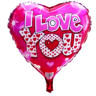 心型气球订制 心形铝膜气球	心形铝箔气球 18寸爱心铝箔气球