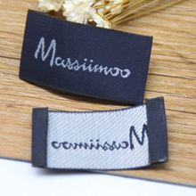 Các nhà sản xuất vải dệt chất lượng cao 唛 cổ áo gấp tùy chỉnh được dệt theo tiêu chuẩn chính 唛 nhãn vải nhãn hiệu đầu Thương hiệu