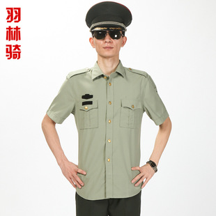 厂家批发 07军绿短袖衬衣夏常服 陆军迷衬衫衬衣劳保工作服保安服