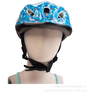 Disney迪士尼正品米奇溜冰鞋5孔头盔儿童蓝色PVC保护头盔  