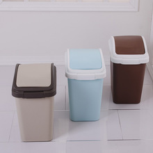 批发12L塑料摇盖垃圾桶加厚长筒型卫生桶台州厂家直销可印LOGO