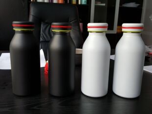 长期生产供应不锈钢真空 日韩风 运动奶瓶 黑白配350NL牛奶瓶