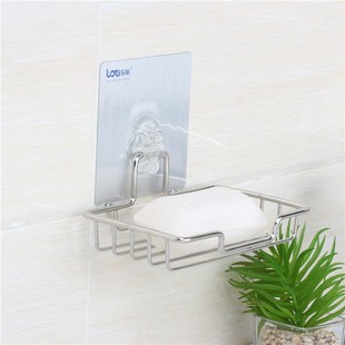 厂家直销不锈钢无痕肥皂架 浴室家居用品可承重10kg防水可反复用