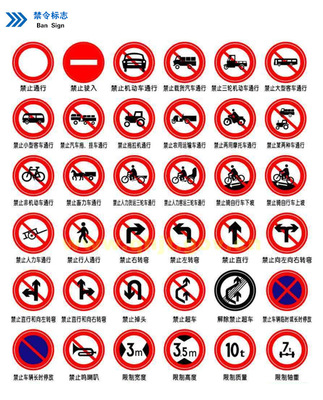 【上海厂家】道路交通指示牌 可定做 禁令标示牌 安全标识桩牌