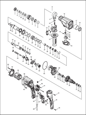 makita/牧田 电动工具 hr2600 电锤 零件零配件