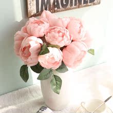 Các nhà sản xuất, bán buôn vòng hoa hồng hoa mẫu đơn hoa giả hoa giả cung cấp đám cưới cầm hoa trang trí nhà MW12001 Nhà máy mô phỏng