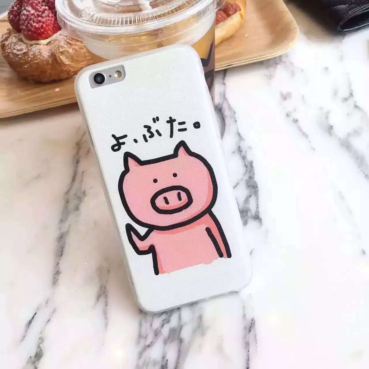 呆萌搞笑小猪iphone6s手机壳磨砂苹果6plus全