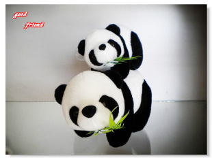 熊猫动物毛绒公仔 填充玩具生产厂家定制logo 女生礼物中国批发网