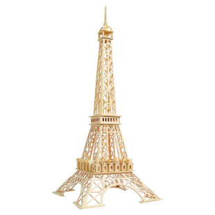 木制巴黎铁塔模型儿童DIY益智3D立体拼装玩具来图定制