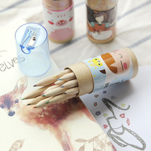 Phiên bản tiếng Hàn của chú gấu nhỏ dễ thương 12 màu bút chì vẽ bút màu bút chì màu bút vẽ Bút chì