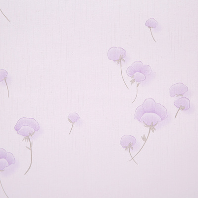 6035 墙壁纸 淡紫花卉壁纸 环保贴纸 可加工定制 支持批发