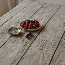 Retro mô phỏng gỗ bảng vải vải bông vải vỏ hạt nền bàn cà phê ông kẹ Khăn trải bàn / khăn trải bàn