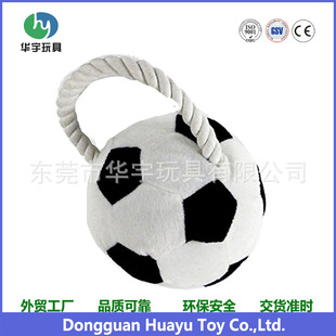 广东沿海外贸出口玩具厂家定制毛绒足球包包 布艺拉链手提包玩具