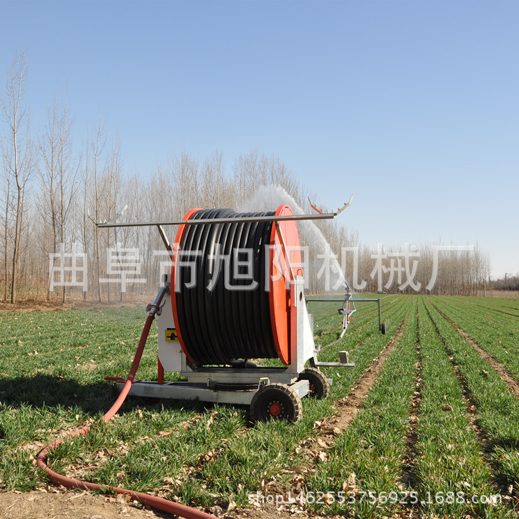 移动式园林农场灌溉机 大型绞盘式喷灌设备 75-300型节水喷洒机