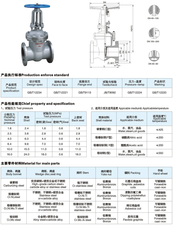 不锈钢321 明杆闸阀z41 法兰明杆楔式闸阀dn100 硬密封明杆闸阀