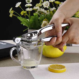 手动榨汁器婴儿不锈钢色小工具挤汁器榨汁机压汁器家用橙子柠檬夹