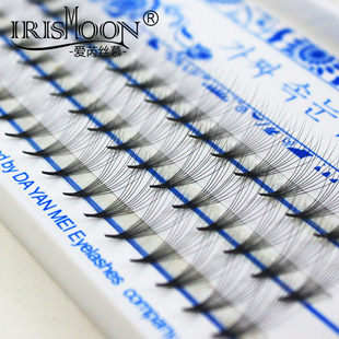 IRISMOON韩国进口嫁接种植假睫毛 蚕丝朵毛无痕10根朵状自然C卷