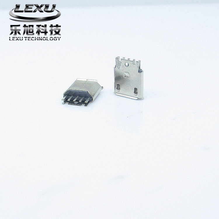 micro usb 5p 焊线夹板式母座 连接线座子 v8插座