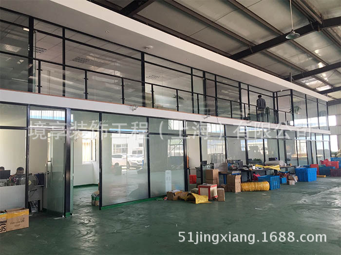 上海厂家专业制作厂房钢结构隔层/办公室玻璃隔断
