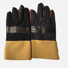 Hàn da ngắn hàn điện găng tay bảo vệ đeo găng tay bảo hộ nhà máy trực tiếp găng tay da không da bò Găng tay thợ hàn