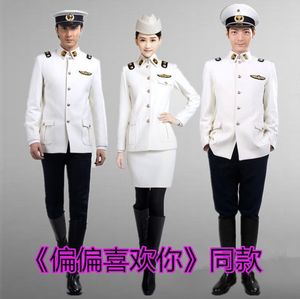 新款男女海军制服偏偏喜欢你同款演出表演服舞台合唱服装白色军装