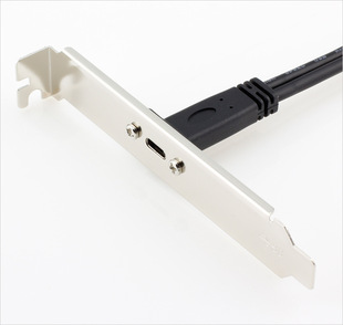 供应 USB3.0 20Pin 转USB3.1 Type-C 母机箱PCI位挡板线材0.5米