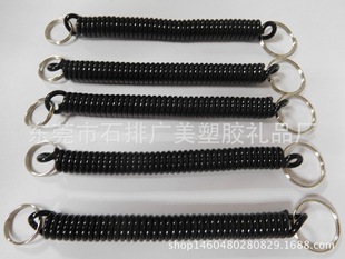 厂家特价批发优质塑料弹簧绳 环保PU材质弹簧钥匙扣 弹性足