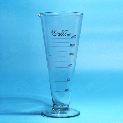 华鸥量杯2000ml 现货供应玻璃量杯2l 加厚耐高温玻璃量杯全国包检