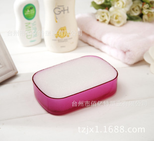 厂家直销方形透明海绵香皂盒皂碟 有氧水晶多功能肥皂盒批发