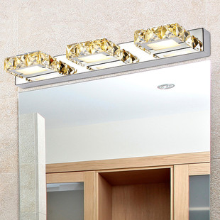 特价奢华时尚LED K9水晶镜前灯浴室卧室洗手间镜子不锈钢灯饰