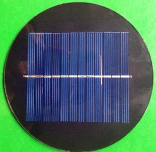 高效1W/6V多晶圆形玻璃太阳能电池板厂家直销