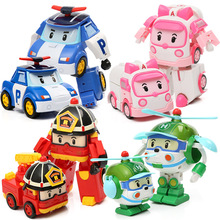 Hàn Quốc Q Mạnh phiên bản nâng cấp xe biến thành xe đồ chơi Trẻ em câu đố biến dạng robot đặt quà tặng đồ chơi Mô hình robot