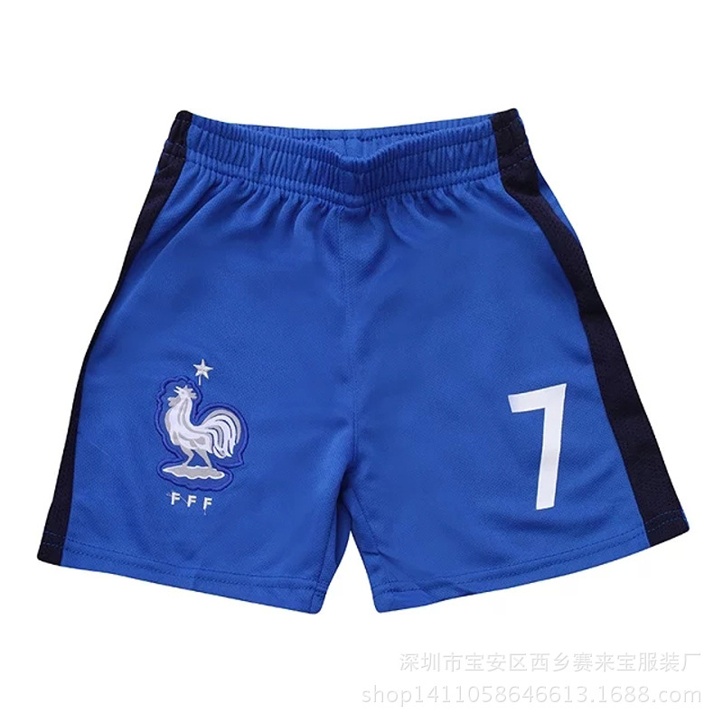 足球服-批发2016法国队主场童装足球服套装自