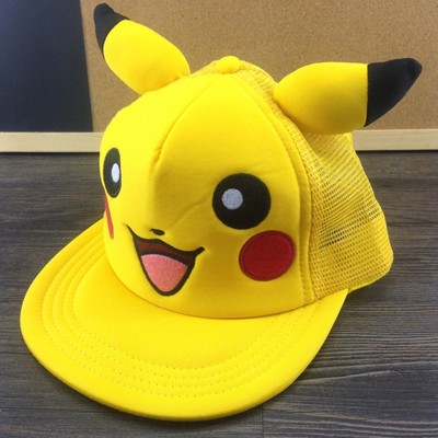 神奇宝贝pokemon宝可梦皮卡丘卡通太空棉拼网面鸭舌帽棒球帽